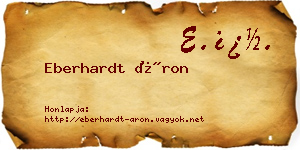 Eberhardt Áron névjegykártya